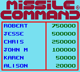 Missile Command screenshot 5 for GameBoy Color